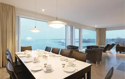Ein Sitzbereich in der Unterkunft Priwallpromenade 1, Whg 6