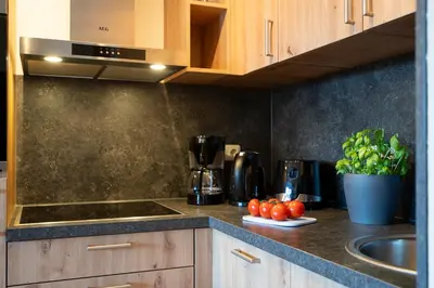 Küche/Küchenzeile in der Unterkunft (DKK9)- Ferienwohnung Möwennest