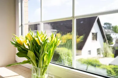 Ein Garten an der Unterkunft (DKK9)- Ferienwohnung Möwennest