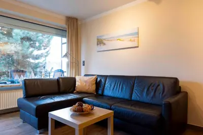 Ein Sitzbereich in der Unterkunft (DKK1d) Ferienwohnung Seemöwe