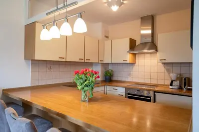Küche/Küchenzeile in der Unterkunft (DKK1e) Ferienwohnung Seepferdchen