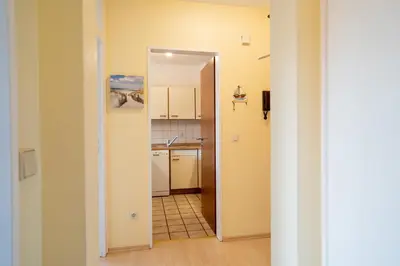 Küche/Küchenzeile in der Unterkunft (DKK1e) Ferienwohnung Seepferdchen
