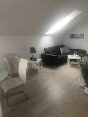 Ein Sitzbereich in der Unterkunft Ferienwohnung Völker