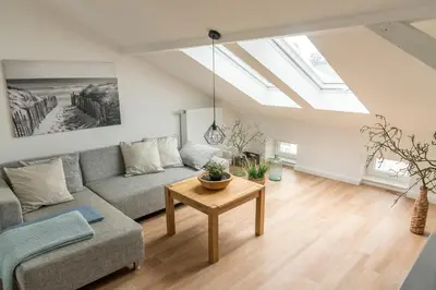 Ein Sitzbereich in der Unterkunft Apartment Stadtblick