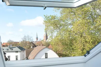 Ein Balkon oder eine Terrasse in der Unterkunft Apartment Stadtblick