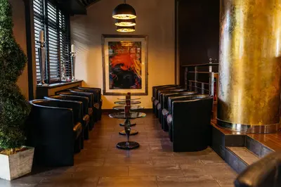 Ein Sitzbereich in der Unterkunft Vitalia Seehotel