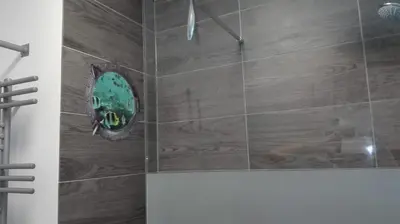 Ein Badezimmer in der Unterkunft Ferienwohnung Südterrasse mit Kamin Bj 2019