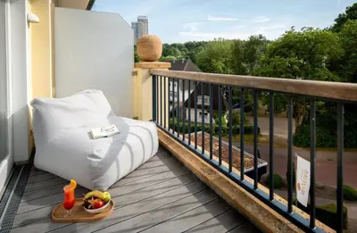 Ein Balkon oder eine Terrasse in der Unterkunft Hotel Gran BelVeder & Ostsee Therme Resort & Spa