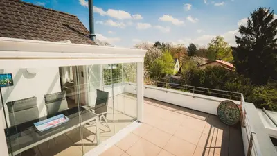 Ein Balkon oder eine Terrasse in der Unterkunft Apartment Flair in Uni Nähe