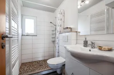 Ein Badezimmer in der Unterkunft Fischereihof Liebe