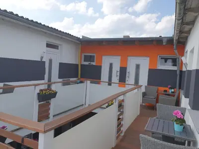 Ein Balkon oder eine Terrasse in der Unterkunft Mara