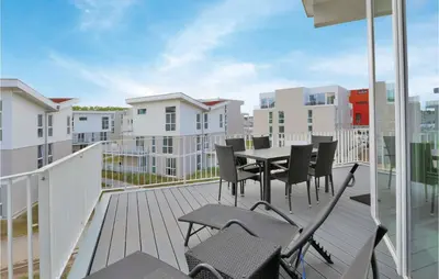 Ein Balkon oder eine Terrasse in der Unterkunft Dünenvilla 14, Whg 10