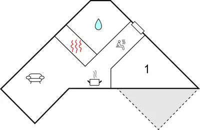 Grundriss der Unterkunft Dünenvilla 21, Whg 3