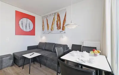 Ein Sitzbereich in der Unterkunft Highend Travemünde - Whg 103