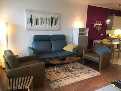 Ein Sitzbereich in der Unterkunft 50 m zum Strand - App Strandhuepfer - Saisonstrandkorb inklusive