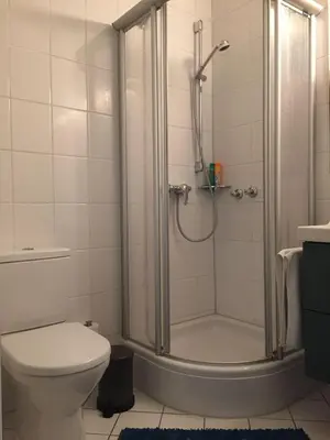 Ein Badezimmer in der Unterkunft 50 m zum Strand - App Strandhuepfer - Saisonstrandkorb inklusive