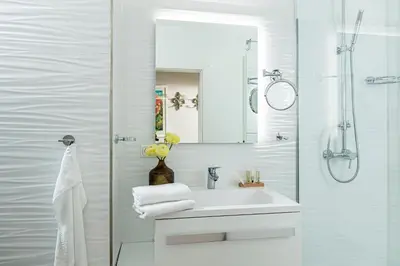 Ein Badezimmer in der Unterkunft Techts Apartmenthaus