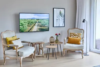TV/Unterhaltungsangebot in der Unterkunft Techts Apartmenthaus