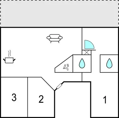 Grundriss der Unterkunft Dünenvilla 4, Whg 5
