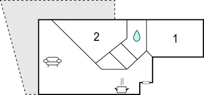 Grundriss der Unterkunft Dünenvilla 6, Whg 4