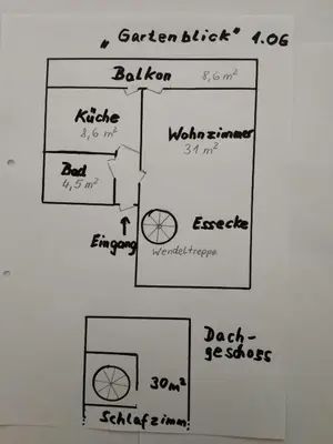 Grundriss der Unterkunft Ferienwohnung Walther