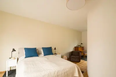 Ein Bett oder Betten in einem Zimmer der Unterkunft An der Mauer 15