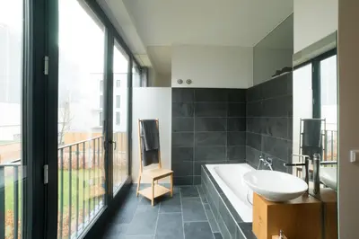 Ein Badezimmer in der Unterkunft An der Mauer 15