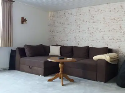 Ein Sitzbereich in der Unterkunft Am Bach