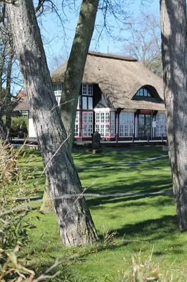 Ein Garten an der Unterkunft Forsthaus Wendt