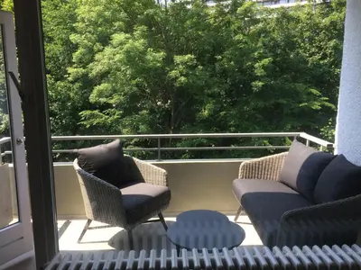 Ein Balkon oder eine Terrasse in der Unterkunft Strandperle 6