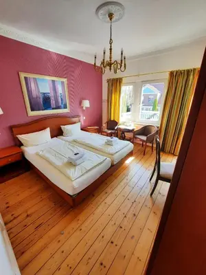 Ein Sitzbereich in der Unterkunft Landhaus Bode