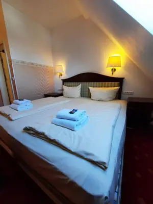 Ein Bett oder Betten in einem Zimmer der Unterkunft Landhaus Bode