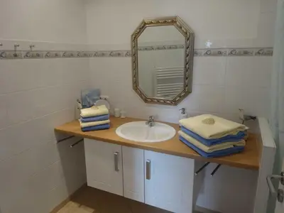 Ein Badezimmer in der Unterkunft Haus Sonne & Meer