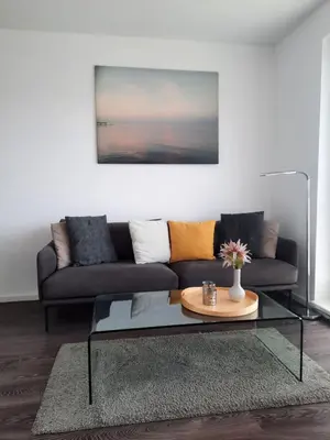 Ein Sitzbereich in der Unterkunft Ostseeabenteuer
