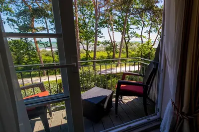 Ein Balkon oder eine Terrasse in der Unterkunft Strandhotel Fontana