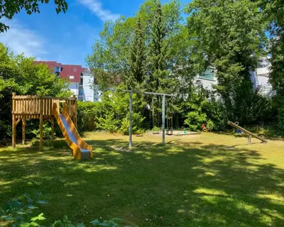 Ein Kinderspielbereich in der Unterkunft Appartement-Hotel Timmendorfer Strand