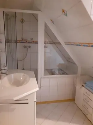 Ein Badezimmer in der Unterkunft Gästehaus Wolf