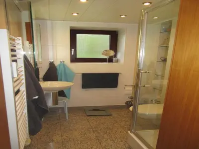 Ein Badezimmer in der Unterkunft Lütt Hüs