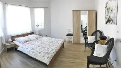 Ein Bett oder Betten in einem Zimmer der Unterkunft Haus Sonnenschein