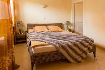 Ein Bett oder Betten in einem Zimmer der Unterkunft Altes Strandhus Casa Stranddune