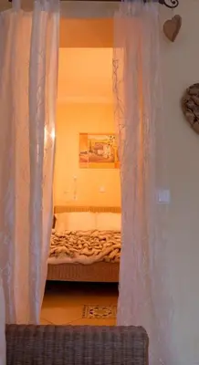 Ein Bett oder Betten in einem Zimmer der Unterkunft Altes Strandhus Kl.App Casa Ostsee