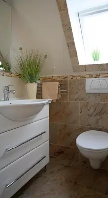 Ein Badezimmer in der Unterkunft Altes Zollhaus Casa Meerblick