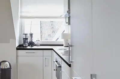Küche/Küchenzeile in der Unterkunft Techts Landhus Birkenallee
