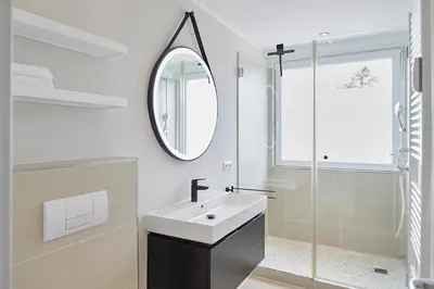 Ein Badezimmer in der Unterkunft Techts Landhus Birkenallee