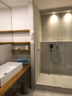 Ein Badezimmer in der Unterkunft Suite Ostseerausch