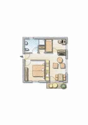 Grundriss der Unterkunft De Kanalkieker Apartmenthaus Meier