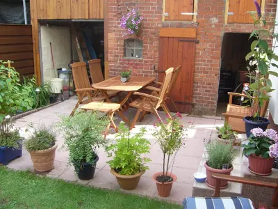 Ein Garten an der Unterkunft Ferienwohnung 