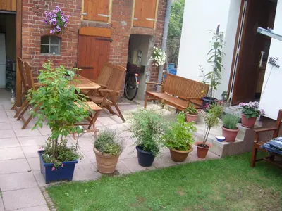 Ein Garten an der Unterkunft Ferienwohnung 