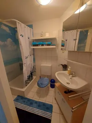 Ein Badezimmer in der Unterkunft Ferienwohnung 