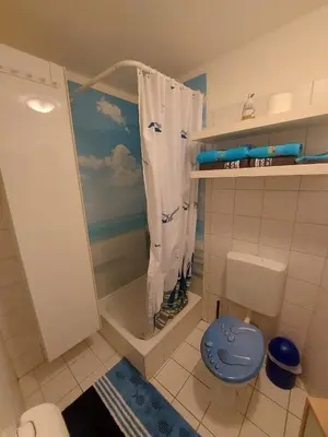 Ein Badezimmer in der Unterkunft Ferienwohnung 